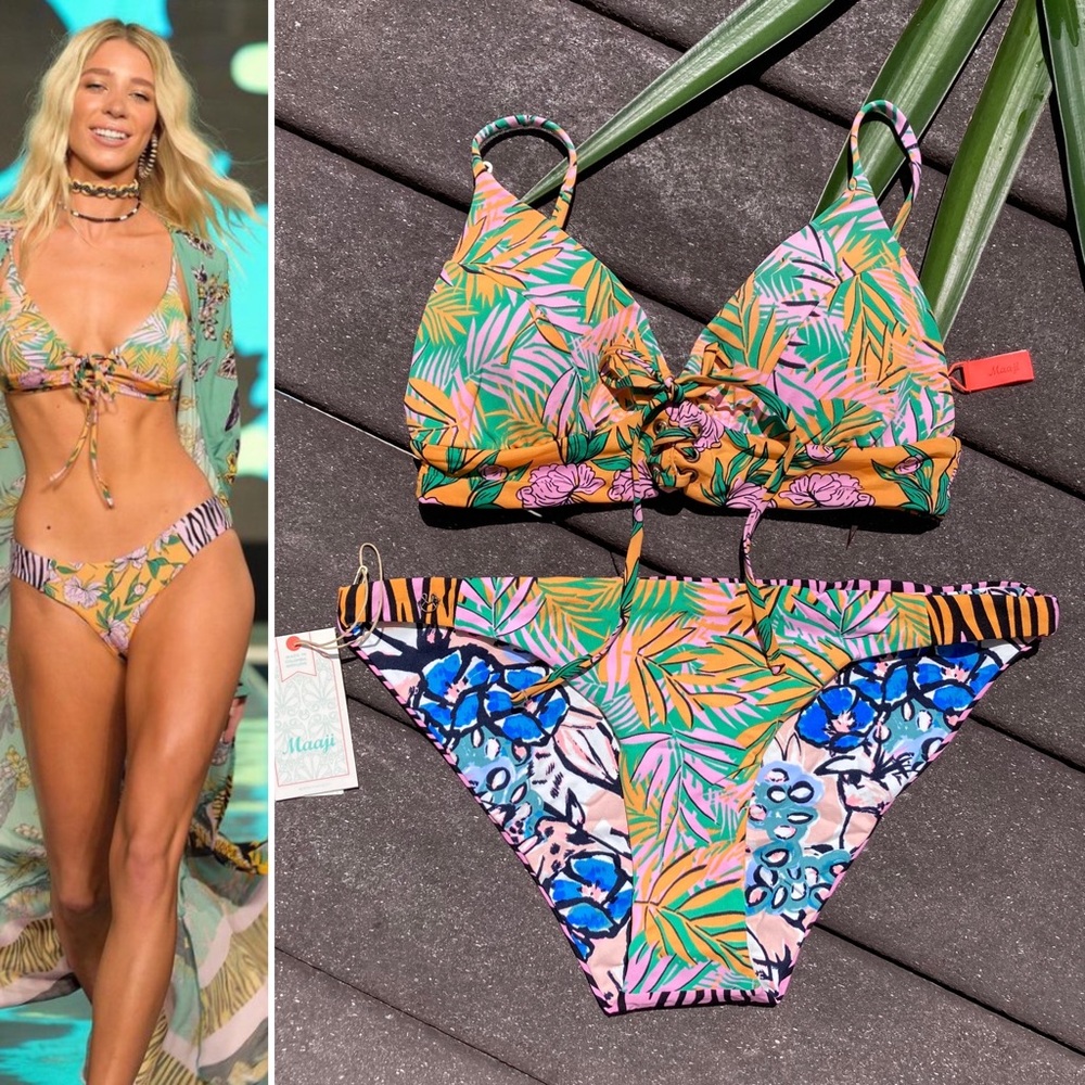 MAAJI Set - Sporty Charlotte Bikini Top & Flirt Signature Bottoms L/XL - Picture 2 of 16